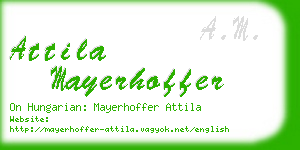 attila mayerhoffer business card